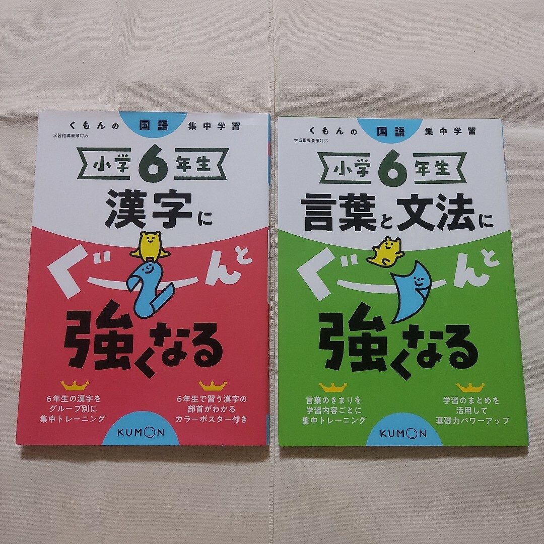 【2冊セット】小6 ぐーんと強くなる(漢字・言葉と文法) エンタメ/ホビーの本(語学/参考書)の商品写真