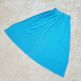 プリーツプリーズイッセイミヤケ(PLEATS PLEASE ISSEY MIYAKE)の【未使用品級】プリーツプリーズ　イッセイミヤケ　ロングスカート(ロングスカート)