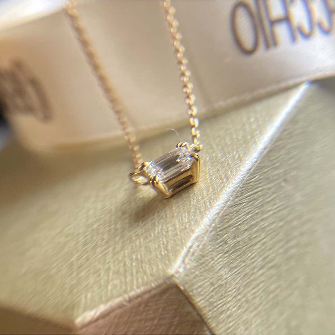 Tiffany & Co.(ティファニー)のGIAレポート付 ORECCHIO エメラルドカット ダイヤネックレス K18 レディースのアクセサリー(ネックレス)の商品写真