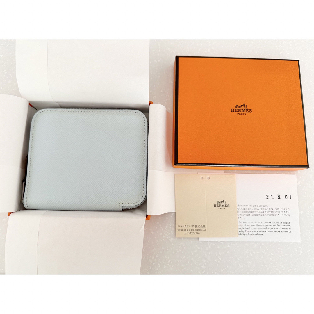 Hermes(エルメス)のエルメス☆HERMES シルクインコンパクト　ブルーブリュム　シルクイン　財布　 レディースのファッション小物(財布)の商品写真