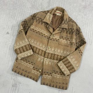 アナトミカ(ANATOMICA)の80's フランス製 PICOCKS ニット カバーオール ノルディック柄(カバーオール)