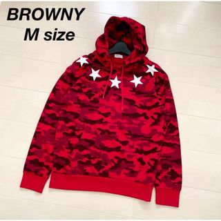 ブラウニー(BROWNY)のBROWNY ARMY パーカー スウェット 迷彩　トップス　プルオーバー(パーカー)