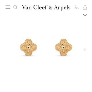 ヴァンクリーフアンドアーペル(Van Cleef & Arpels)のhana様専用　ヴァンクリーフ＆アーペル アルハンブラ  ピアス  ミモザ(ピアス)