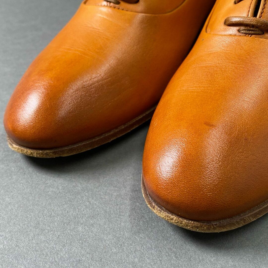 Santoni(サントーニ)の1c3 Santoni サントーニ レザー レースアップ ドレスシューズ 36 1/2 キャメル イタリア製 革靴 ビジネス レディースの靴/シューズ(ローファー/革靴)の商品写真