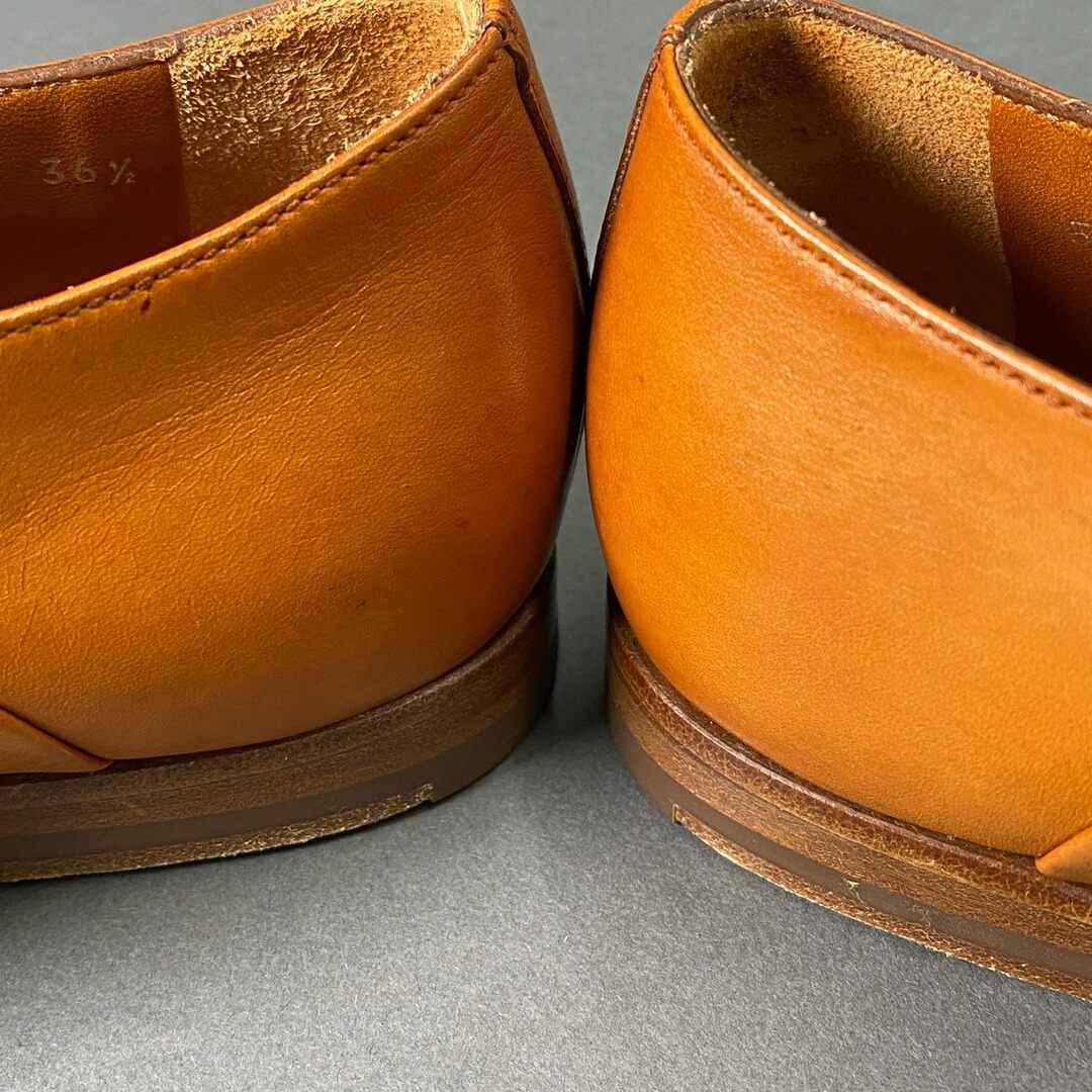 Santoni(サントーニ)の1c3 Santoni サントーニ レザー レースアップ ドレスシューズ 36 1/2 キャメル イタリア製 革靴 ビジネス レディースの靴/シューズ(ローファー/革靴)の商品写真