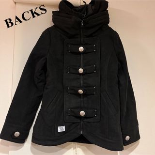 バックス(BACKS)のBACKS バックス ナポレオンコート アウター コート フード フーディー(ダッフルコート)