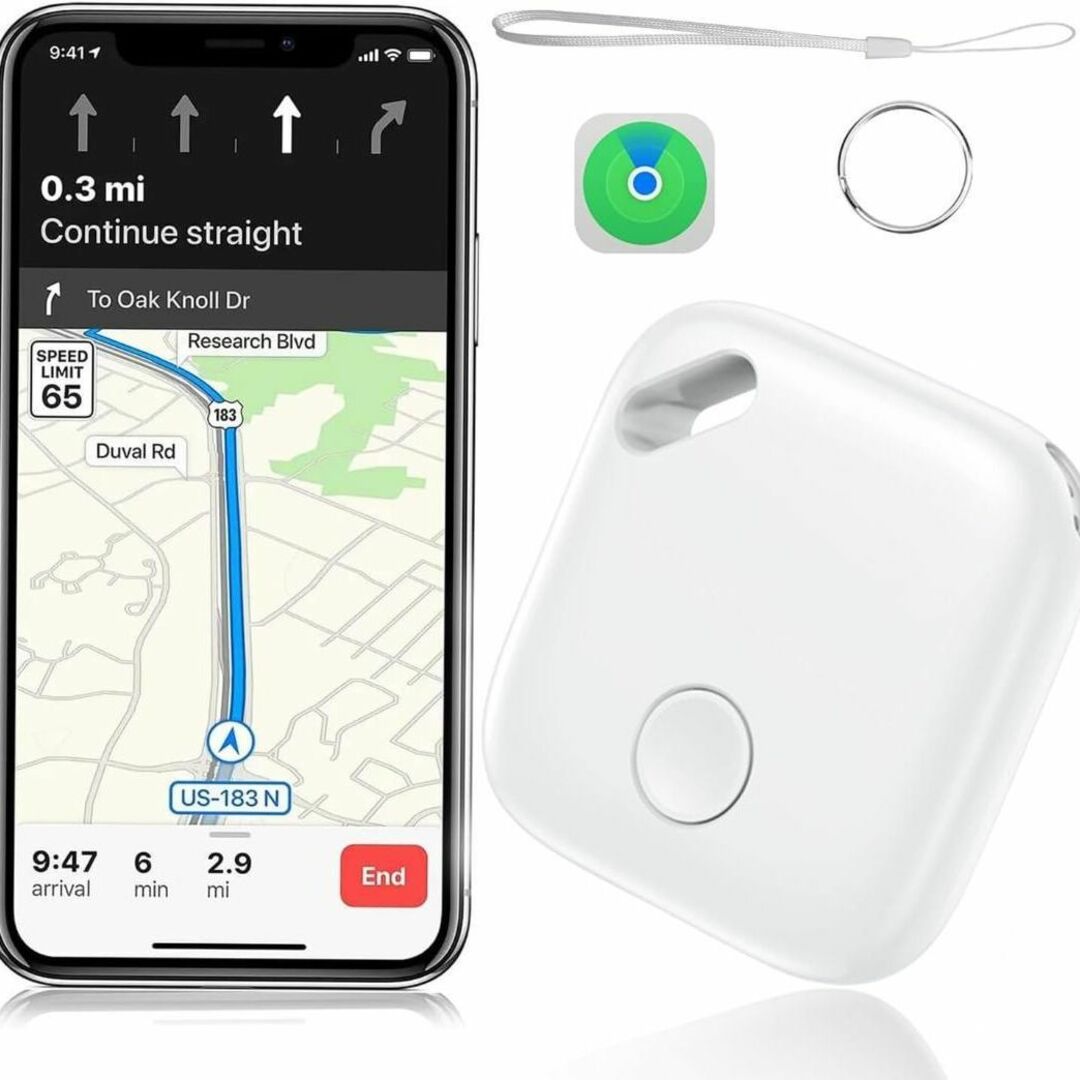 紛失防止タグ トラッカー 小型 GPS スマートタグ 迷子 高齢者 忘れ物 防水 スマホ/家電/カメラのスマホアクセサリー(その他)の商品写真