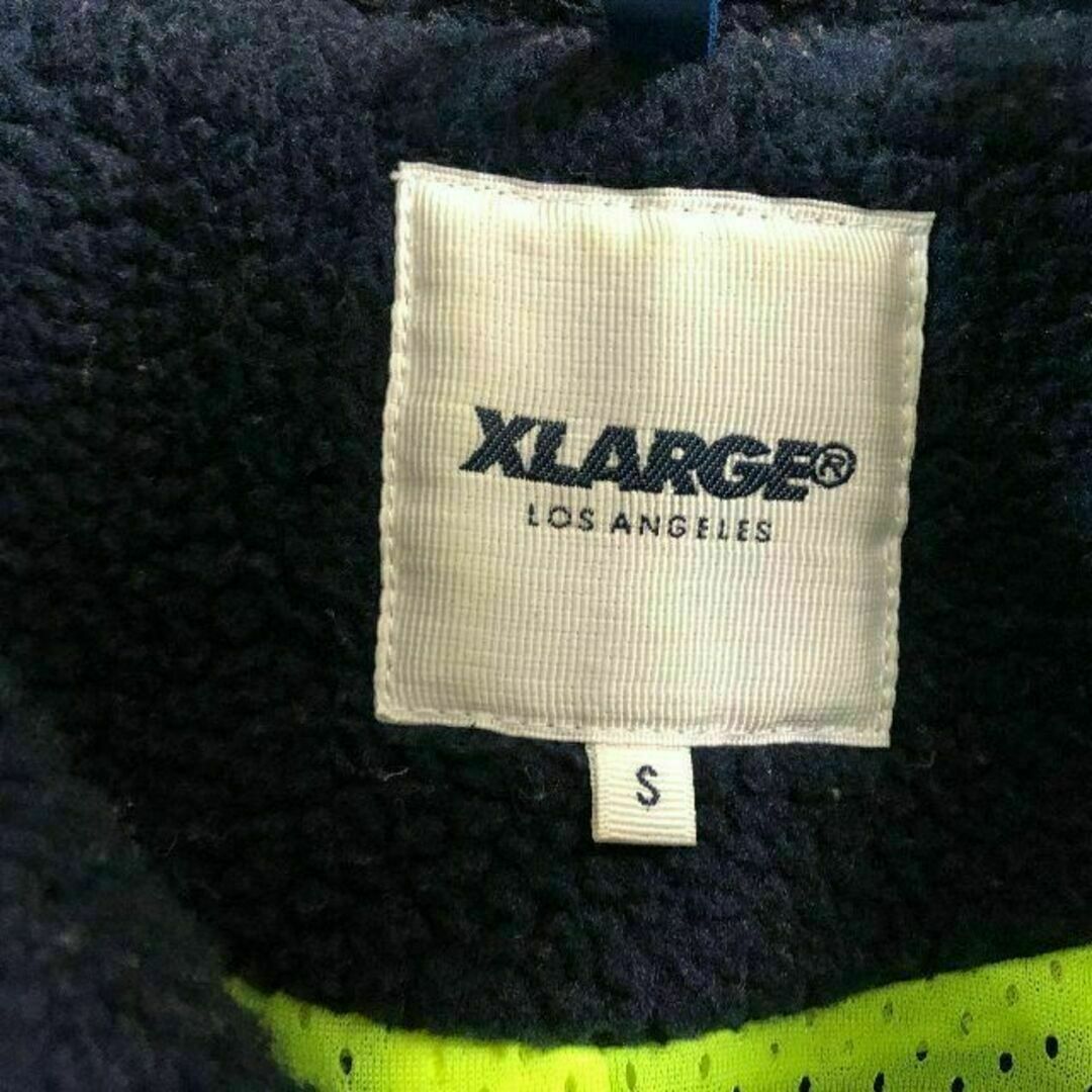 XLARGE(エクストララージ)の【希少】エクストラージ フリース サイズS　バックロゴ ブルー ボア メンズのジャケット/アウター(ブルゾン)の商品写真