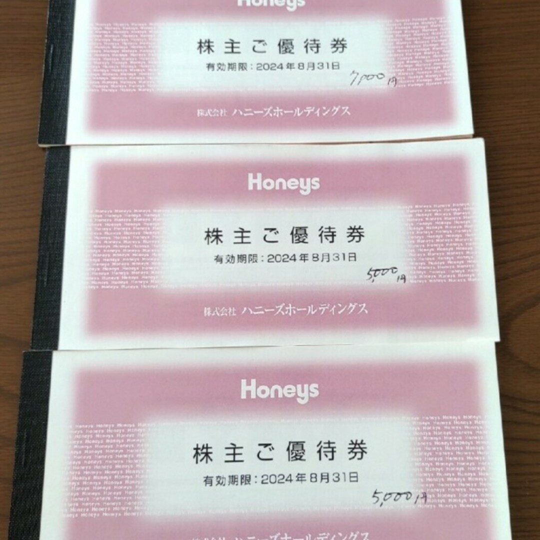 HONEYS(ハニーズ)のハニーズHD 株主優待券 17000円分 チケットの優待券/割引券(ショッピング)の商品写真