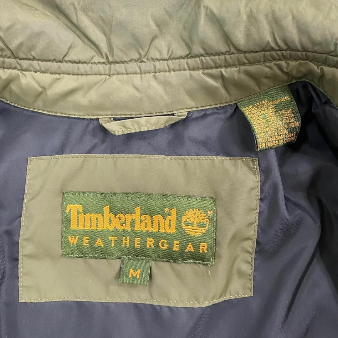 Timberland(ティンバーランド)の超希少 Timberland カーキ ダウンJKT 刺繍ワンポイント XL相当 メンズのジャケット/アウター(ダウンジャケット)の商品写真