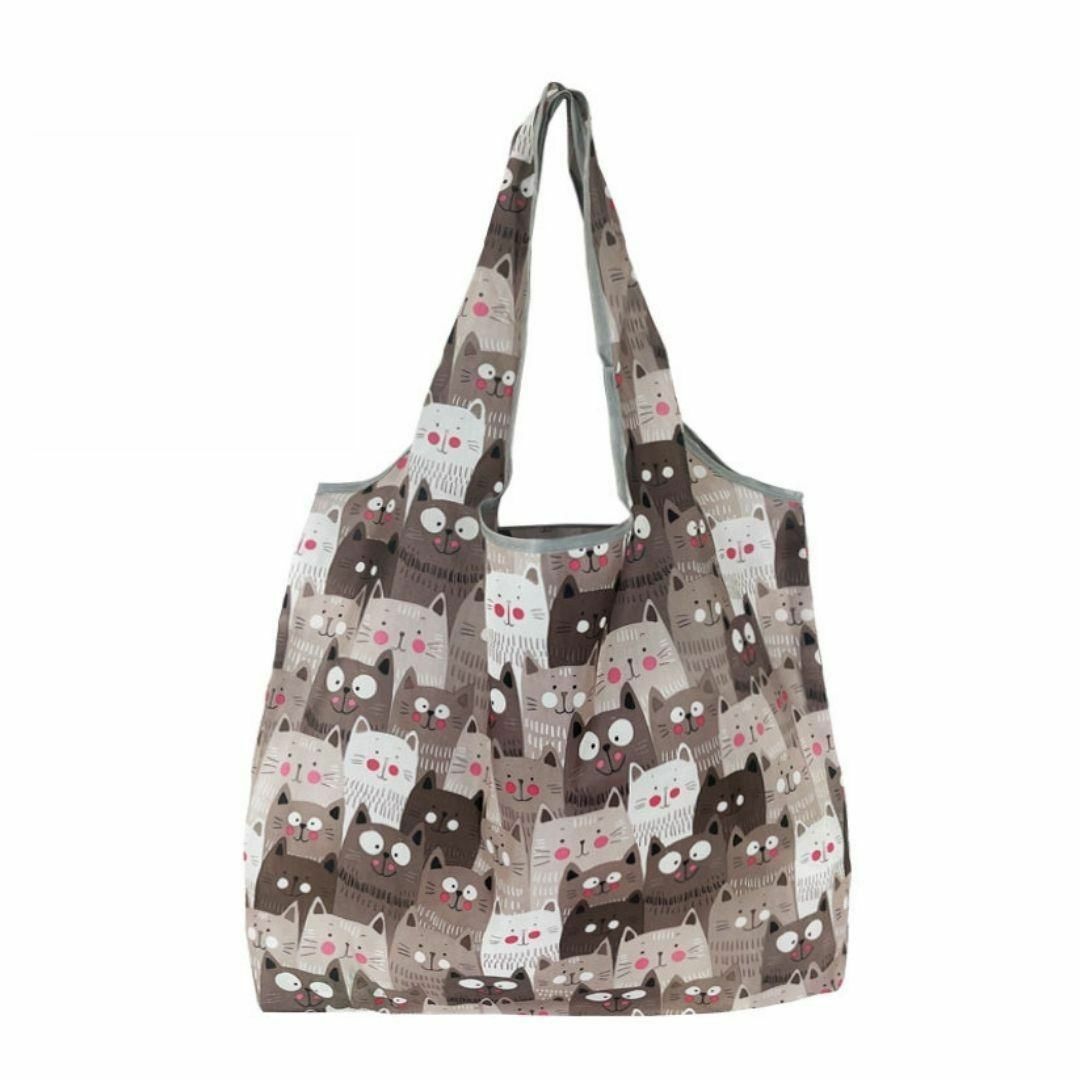 エコバック 大容量 4枚  買い物 旅行 母の日 猫 シロクマ フラミンゴ レディースのバッグ(エコバッグ)の商品写真