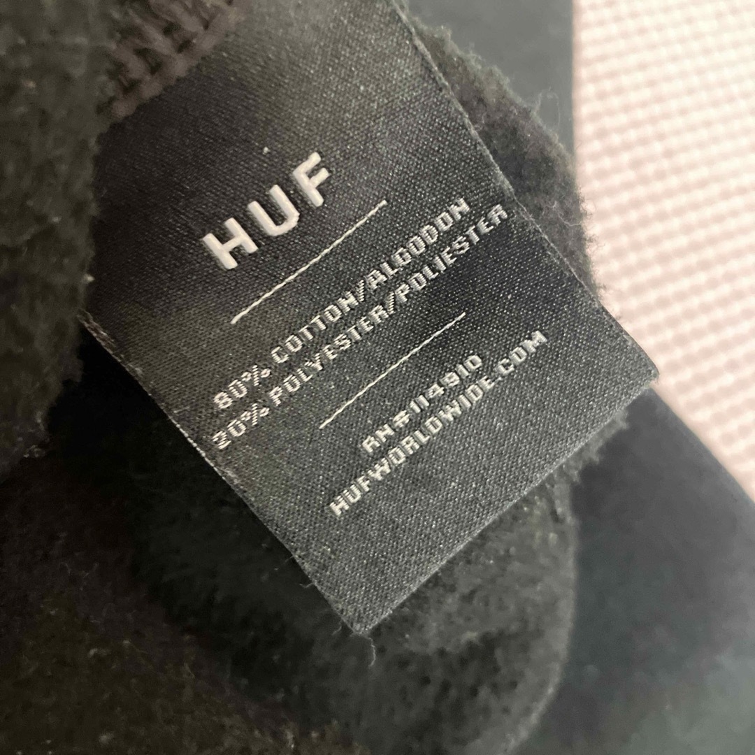 HUF(ハフ)のHUF ハフ トライアングル ロゴ パーカー プルオーバー 黒 長袖 裏起毛 S メンズのトップス(パーカー)の商品写真