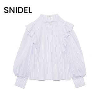 スナイデル(SNIDEL)の【お値下げ中】 SNIDEL ORGANICS スタンドカラーフリルブラウス(シャツ/ブラウス(長袖/七分))