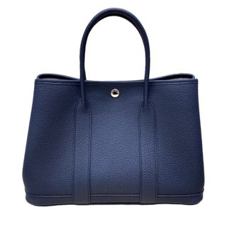 HERMES エルメス ガーデンパーティTPM ハンドバッグ X刻 2016年 Blue Lin ヴォーエプソン ブルーラン(推定)/350832