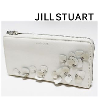 ジルスチュアート(JILLSTUART)の《ジルスチュアート》新品 花びらが素敵なデザイン レザーL字ファスナー式長財布(財布)