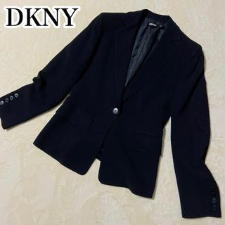 DKNY - ダナキャラン　テーラードジャケット　1B 黒　ブラック　M レディース