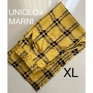 ユニクロ(UNIQLO)のUNIQLOマルニ　ドレープイージーワイドストレートパンツ　MARNIコラボXL(カジュアルパンツ)