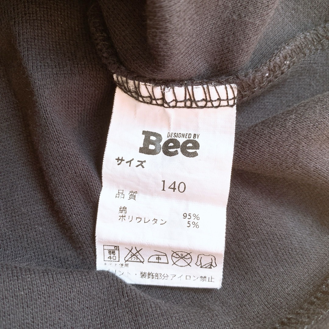 Bee(ビー)のBee チュニック  120〜140 ブラック ワンピース 長袖 キッズ/ベビー/マタニティのキッズ服女の子用(90cm~)(Tシャツ/カットソー)の商品写真