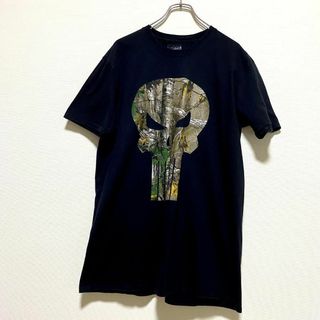 マーベル(MARVEL)のアメリカ古着　マーベル　パニッシャー　リアルツリー　カモフラ　半袖　Tシャツ(Tシャツ/カットソー(半袖/袖なし))