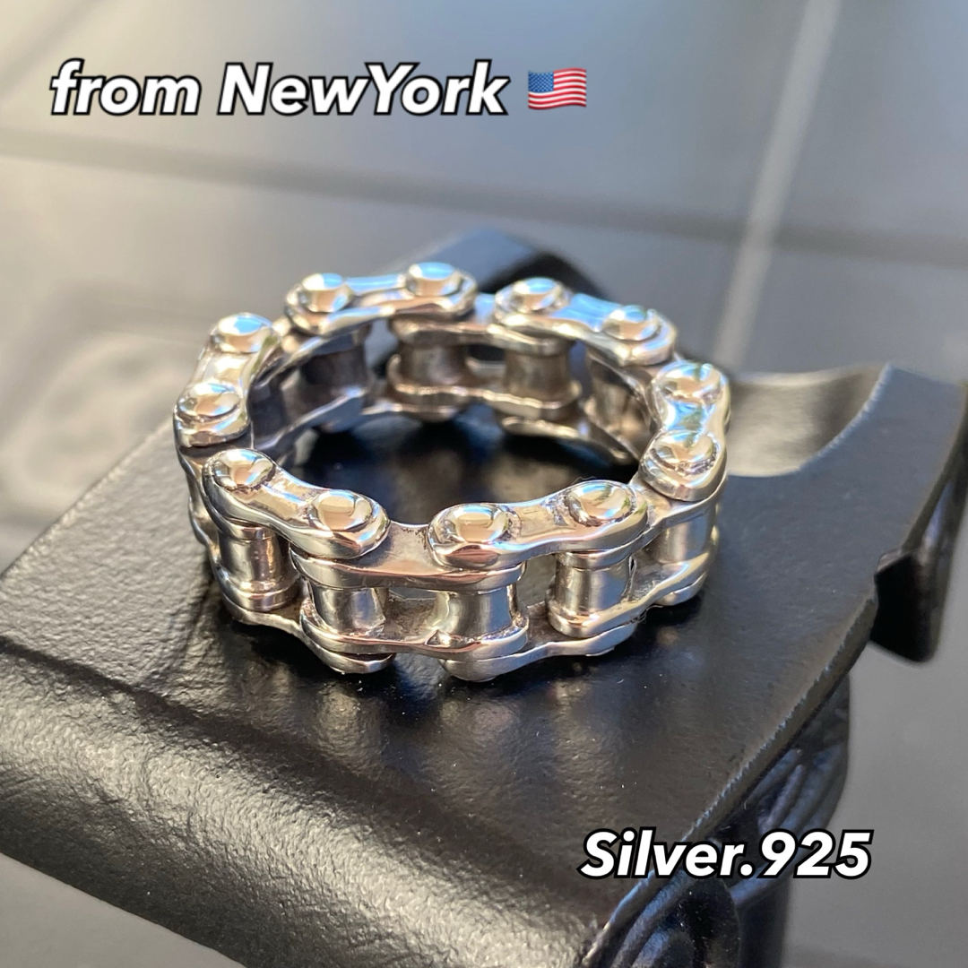 24号 指輪 NY シルバーリング メンズリング SILVER925 キャタピラ メンズのアクセサリー(リング(指輪))の商品写真