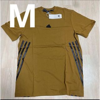 アディダス(adidas)の新品アディダス3ラインロゴエンブレム半袖TシャツメンズMサイズ(Tシャツ/カットソー(半袖/袖なし))