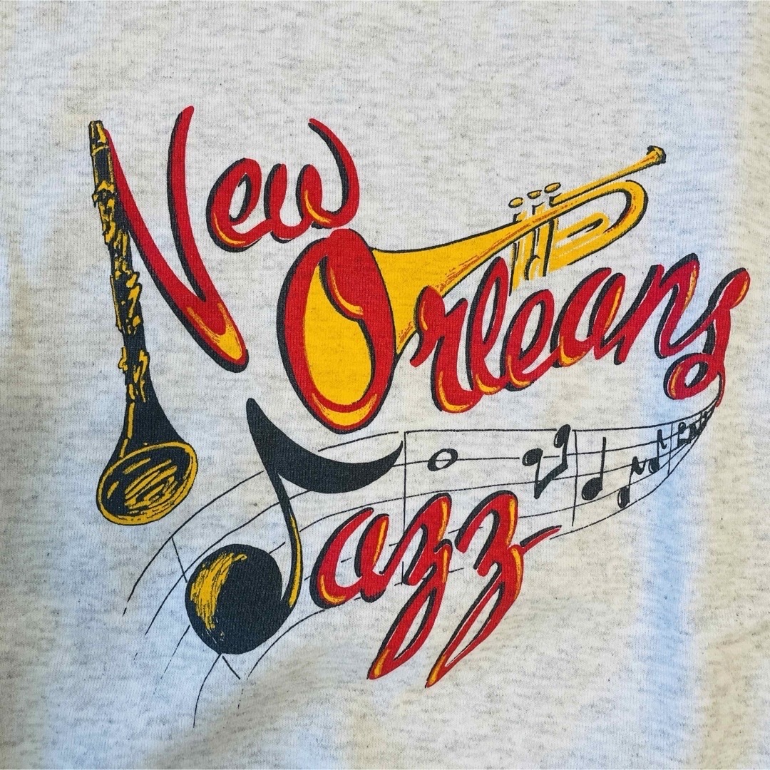 スウェット 古着 グレー レディース 【L】NewOrleansJazz レディースのトップス(トレーナー/スウェット)の商品写真