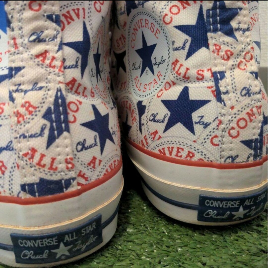 ALL STAR（CONVERSE）(オールスター)の【コンバース】ALLSTAR100　アンクルパッチ総柄　ハイカット　24cm レディースの靴/シューズ(スニーカー)の商品写真