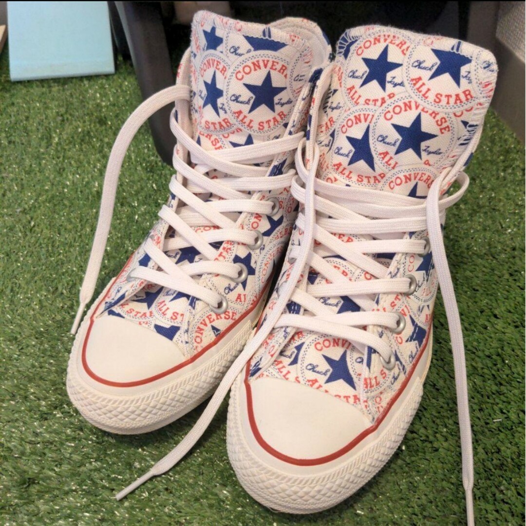 ALL STAR（CONVERSE）(オールスター)の【コンバース】ALLSTAR100　アンクルパッチ総柄　ハイカット　24cm レディースの靴/シューズ(スニーカー)の商品写真