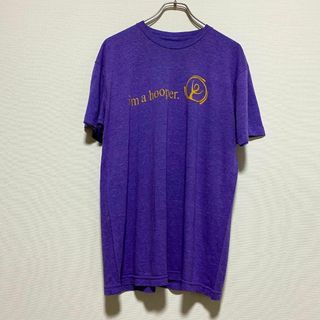 ヴィンテージ(VINTAGE)のアメリカ古着　半袖 Tシャツ　パープル　プリントＴシャツ　ユニセックス　E253(Tシャツ/カットソー(半袖/袖なし))