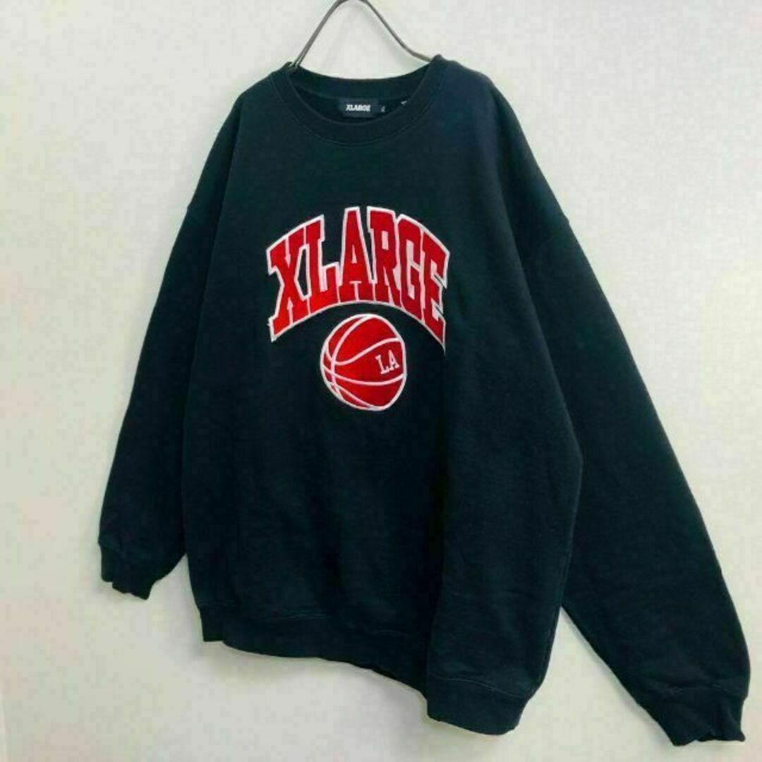 XLARGE(エクストララージ)の【即完売】エクストラージ スウェット サイズXL　crewneck ブラック メンズのトップス(スウェット)の商品写真