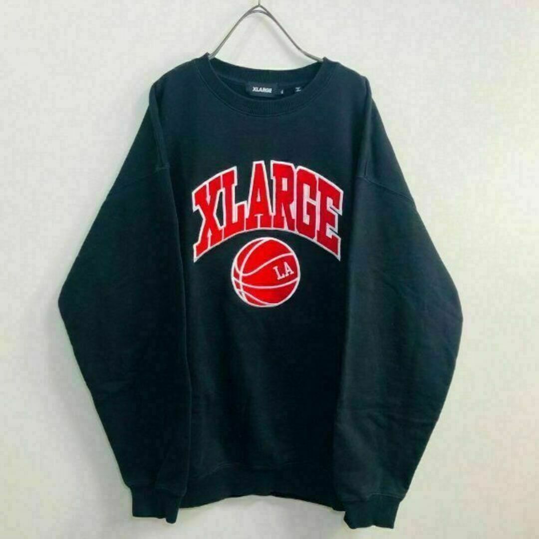 XLARGE(エクストララージ)の【即完売】エクストラージ スウェット サイズXL　crewneck ブラック メンズのトップス(スウェット)の商品写真