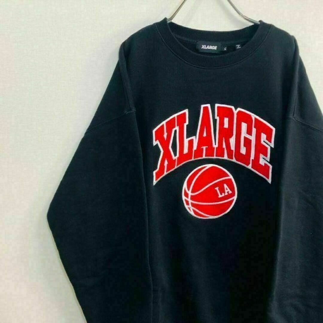 XLARGE(エクストララージ)の【即完売】エクストラージ スウェット サイズXL　crewneck ブラック メンズのトップス(スウェット)の商品写真