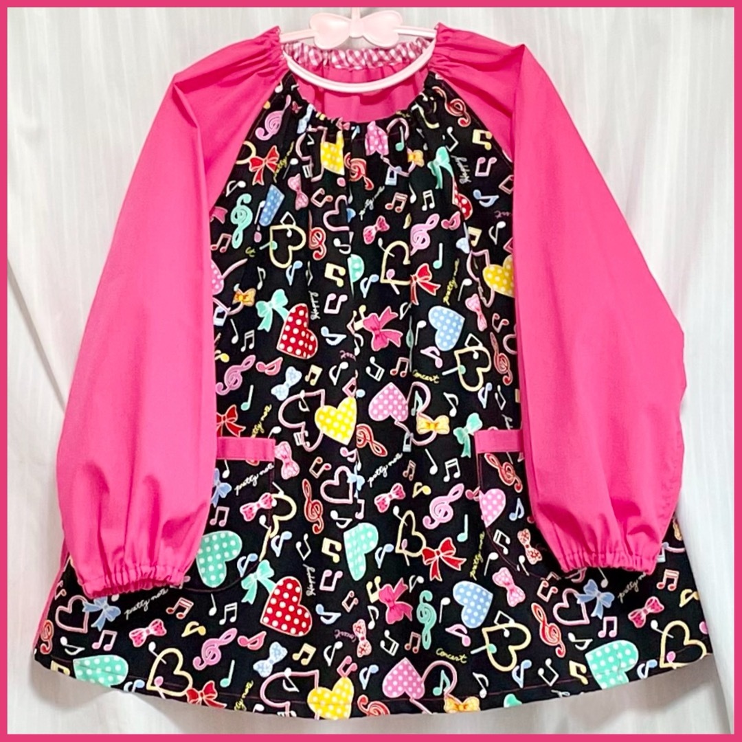 SALE！ スモック　ハート柄　110cm キッズ/ベビー/マタニティのキッズ服女の子用(90cm~)(その他)の商品写真