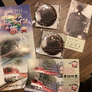 大井川鐵道グッズ　ＳＬ あぷとライン　記念乗車券や缶バッジなど　R6.2.24(鉄道)
