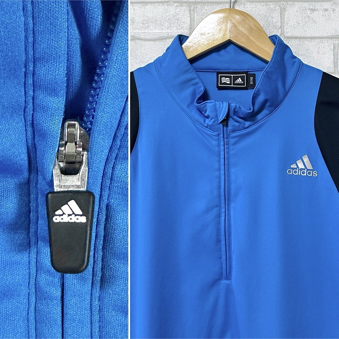 adidas(アディダス)のadidas GOLF アディダスゴルフ ウィンドブレーカー 半袖 ハーフジップ スポーツ/アウトドアのゴルフ(ウエア)の商品写真