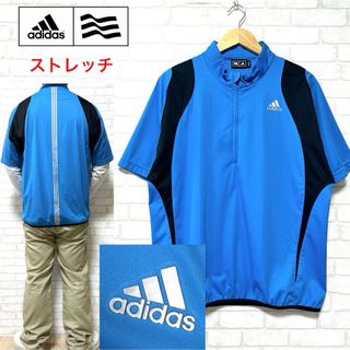 アディダス(adidas)のadidas GOLF アディダスゴルフ ウィンドブレーカー 半袖 ハーフジップ(ウエア)