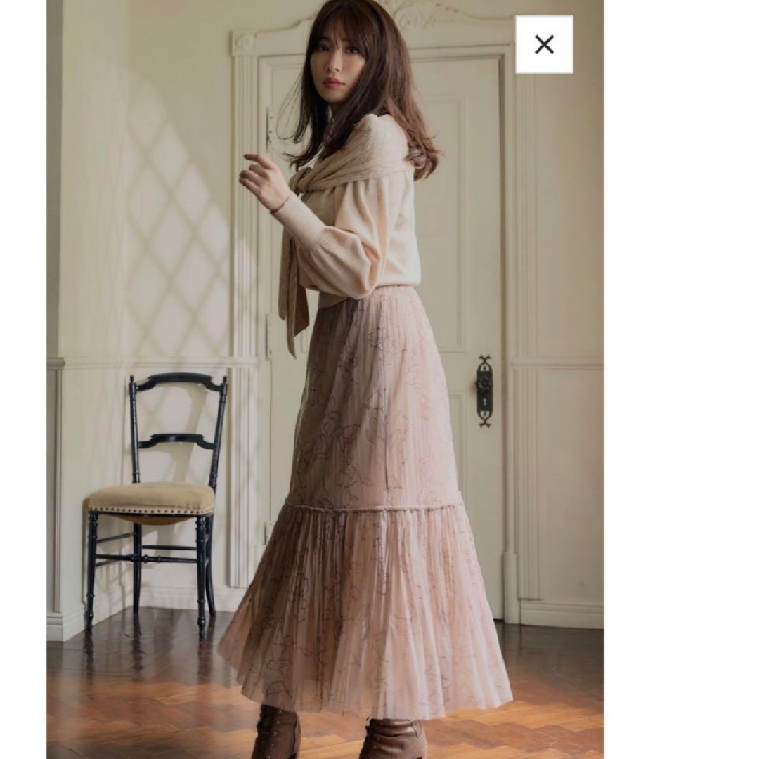 Her lip to(ハーリップトゥ)のRose Pleated Tulle Skirt レディースのスカート(ロングスカート)の商品写真