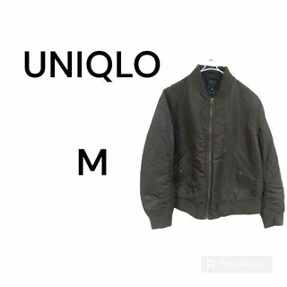 ユニクロ(UNIQLO)のUNIQLO ユニクロ　黒　緑　ジャンパー　ジャケット　無地　あたたかい　秋冬(テーラードジャケット)