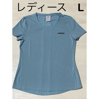 アディダス(adidas)のadidas 美品　レディースTシャツ　L(Tシャツ(半袖/袖なし))