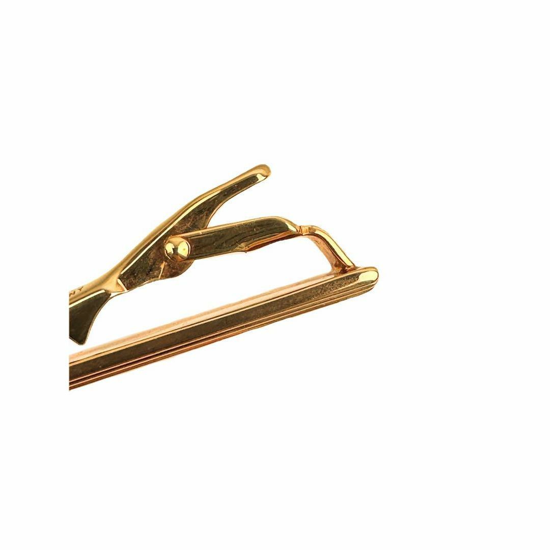 Christian Dior(クリスチャンディオール)のクリスチャンディオール タイピン ゴールド ロゴシルバープレート 真鍮 ネクタイ メンズのファッション小物(ネクタイピン)の商品写真