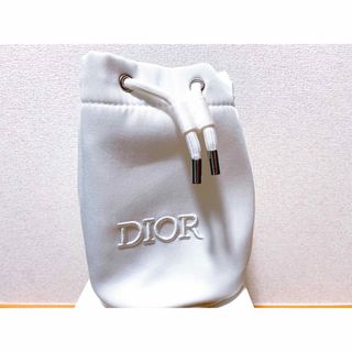 ディオール(Dior)のDior ノベルティ ホワイト巾着ポーチ(ポーチ)