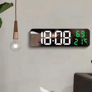 値下げ！　デジタル掛け時計　デジタル置き時計　壁掛け　温度　湿度　オシャレ(掛時計/柱時計)