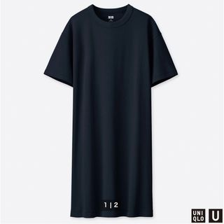 ユニクロ(UNIQLO)のユニクロ　クルーネックTワンピース(ひざ丈ワンピース)