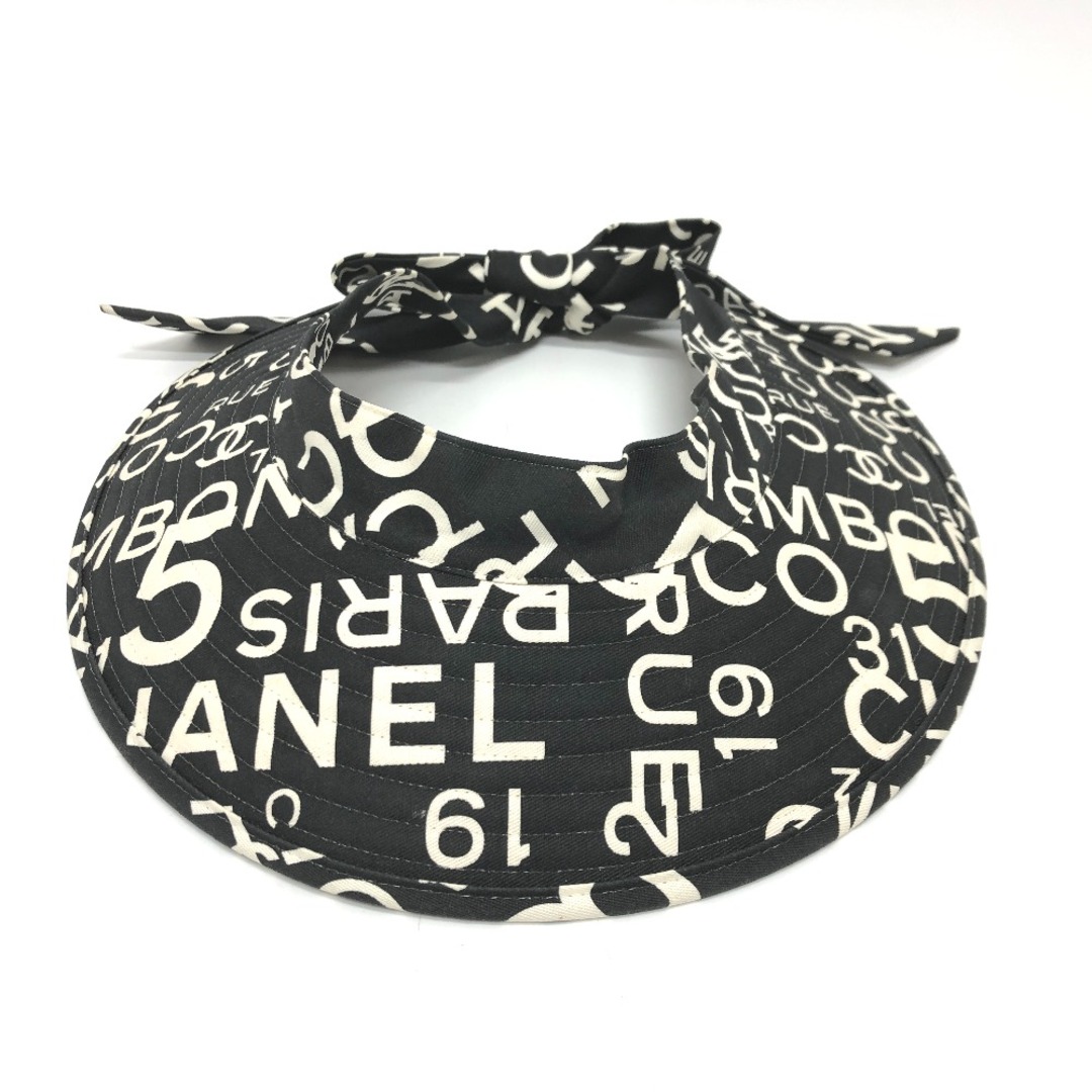 CHANEL(シャネル)のシャネル CHANEL テニス バイザー 帽子 サンバイザー キャンバス ブラック レディースの帽子(その他)の商品写真