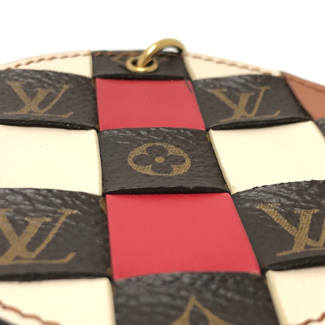 LOUIS VUITTON(ルイヴィトン)のルイヴィトン LOUIS VUITTON キーリング M68657 ポルトクレモノグラムチエック バッグチャーム キーホルダー レザー ブラウン レディースのファッション小物(キーホルダー)の商品写真