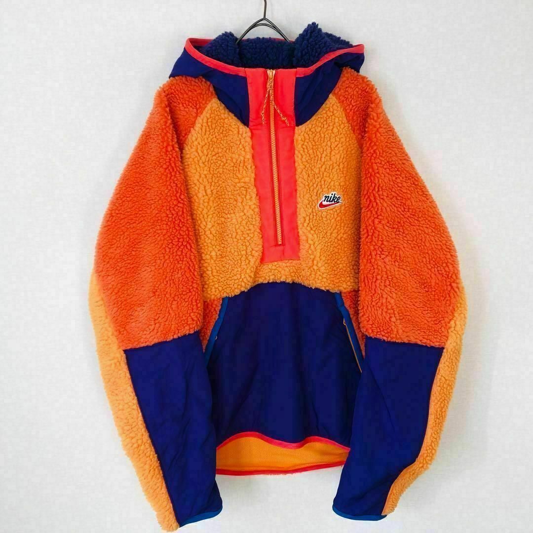 NIKE(ナイキ)の【大人気】ナイキ ボアフリース サイズM　Sherpa Parka オレンジ メンズのジャケット/アウター(ブルゾン)の商品写真