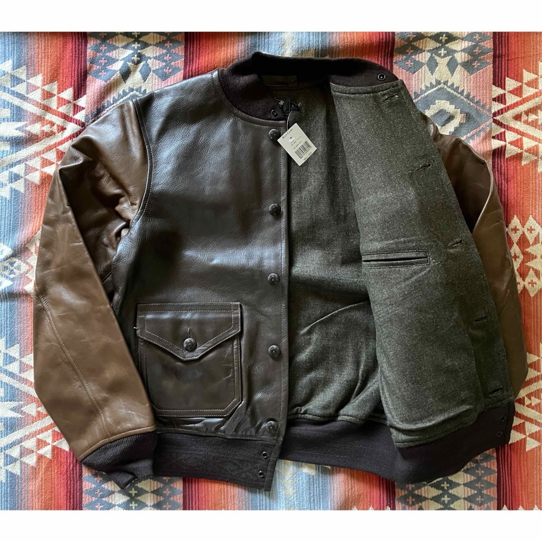 RRL(ダブルアールエル)の【新品】ダブルアールエル  RRL  カウハイド レザージャケット S ポロ メンズのジャケット/アウター(レザージャケット)の商品写真