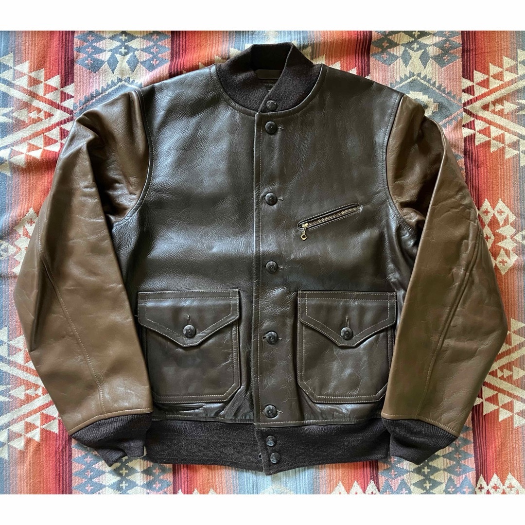 RRL(ダブルアールエル)の【新品】ダブルアールエル  RRL  カウハイド レザージャケット S ポロ メンズのジャケット/アウター(レザージャケット)の商品写真