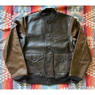 ダブルアールエル(RRL)の【新品】ダブルアールエル  RRL  カウハイド レザージャケット S ポロ(レザージャケット)