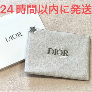 クリスチャンディオール(Christian Dior)の新品☆Dior ディオール フラット ポーチ ノベルティ 白 ホワイト キラキラ(ノベルティグッズ)